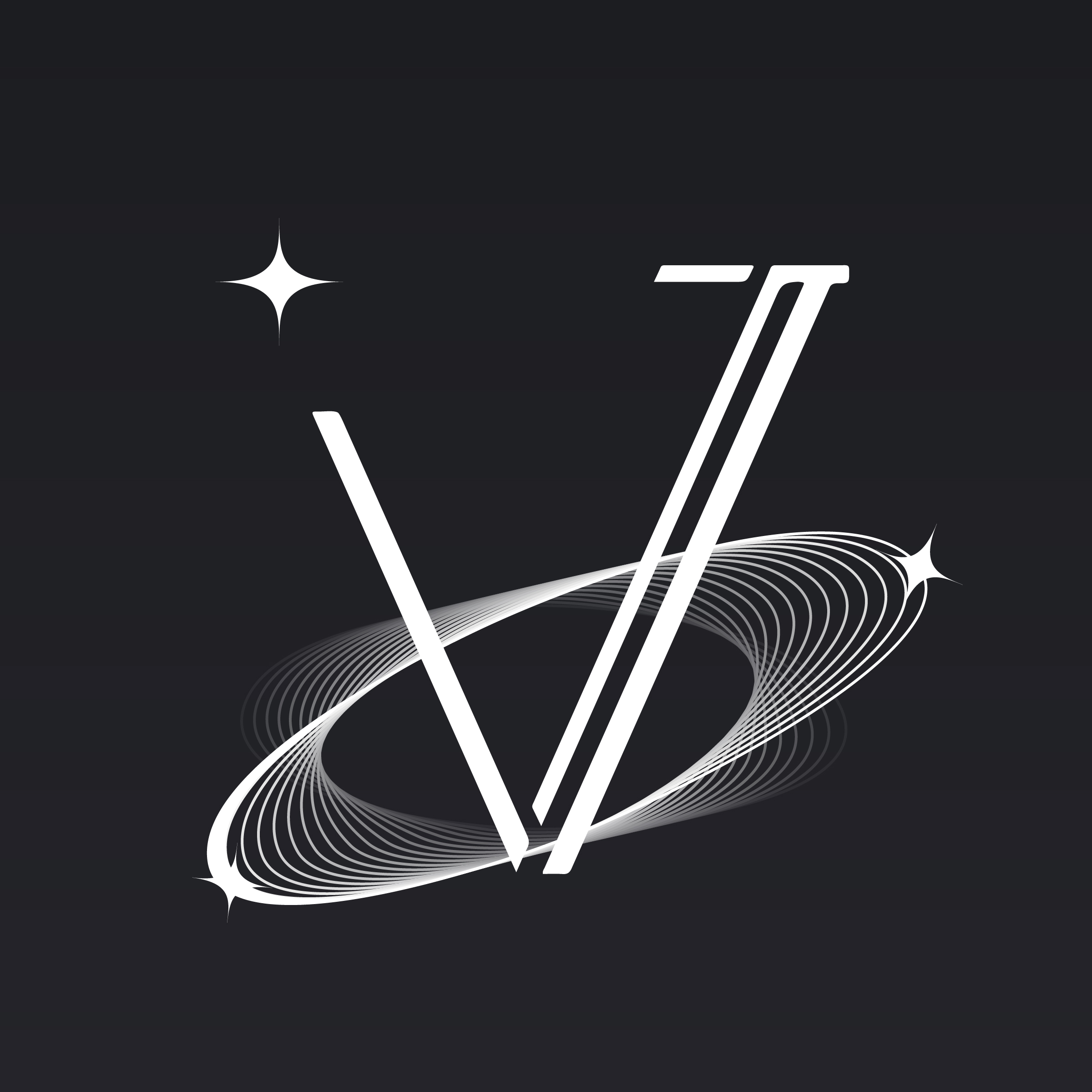 Vtouch Project White Logo with Blackground